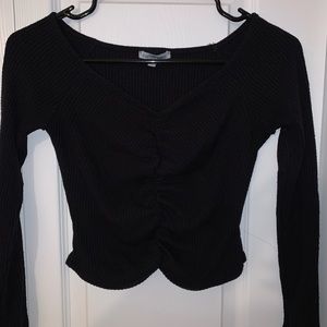 Ruched V Neck Top